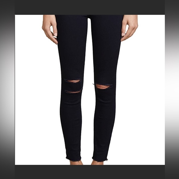 J Brand Alana 8227 Mid Rise Ankle Skinny, Blue Mercy - distressed knee - Picture 3 of 10